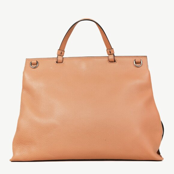 Gucci Bamboo Daily Rose Beige Leather Large Top Handle Bag - Picture 4 of 14